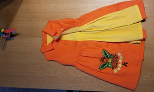 Orange Pique Dress